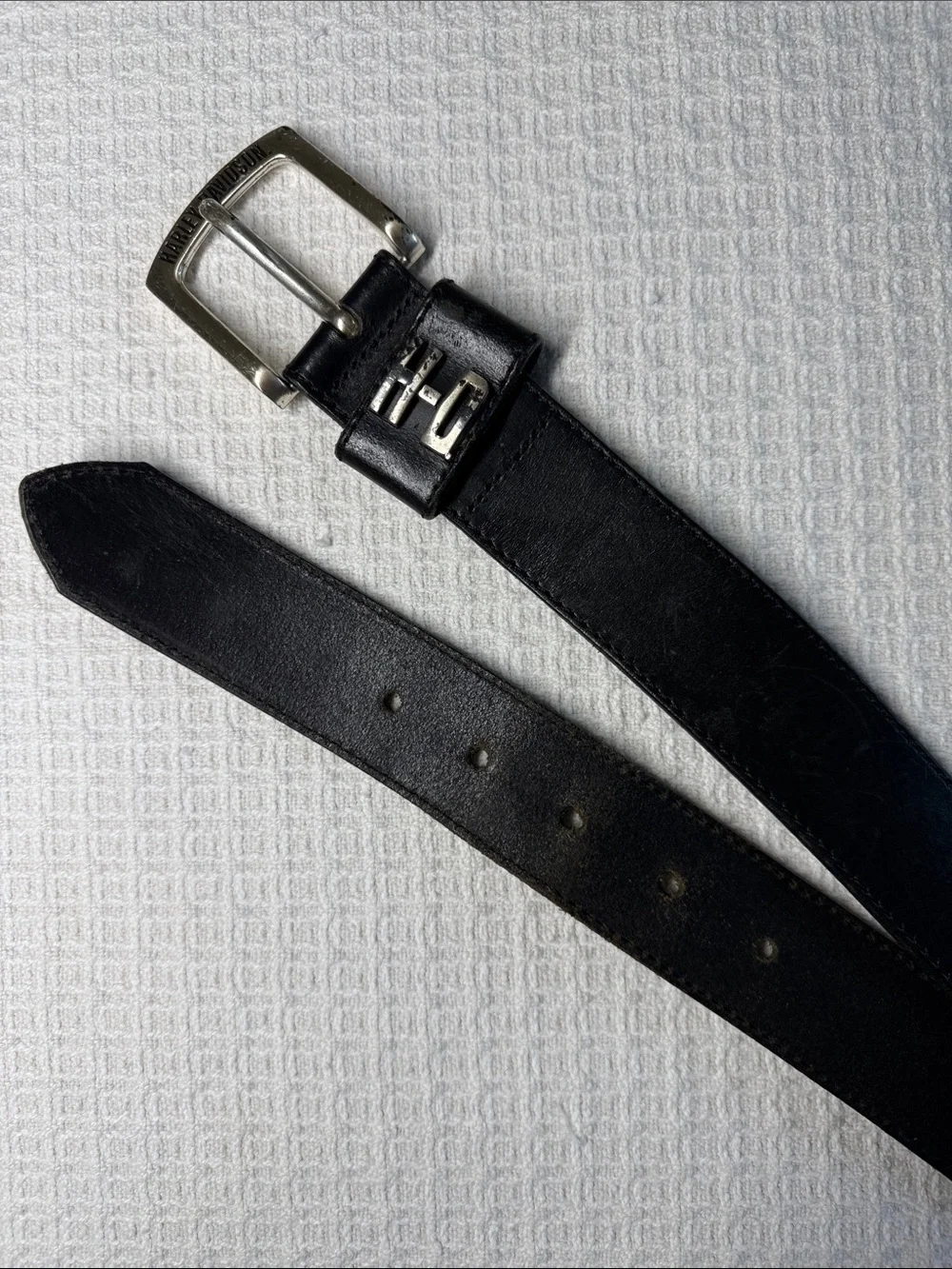 Harley Davidson Black leather belt size 40